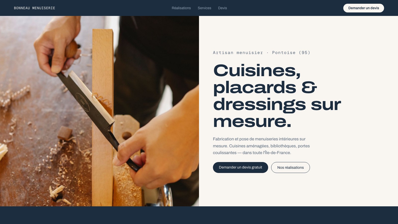 Site Bonneau Menuiserie